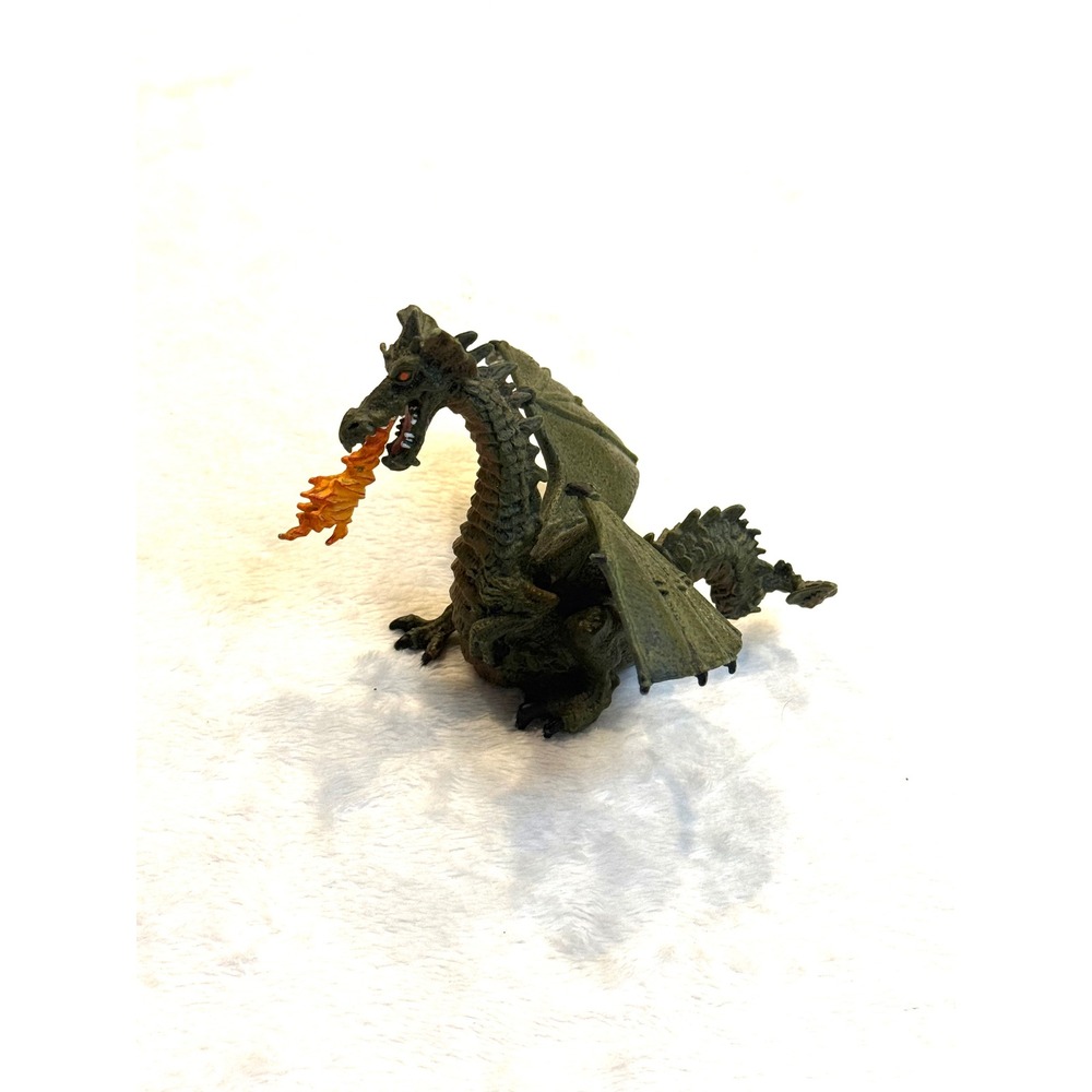 Papo 2005 Green Fire Breathing‎ Dragon Mythical Fantasy Action Figure 0412
